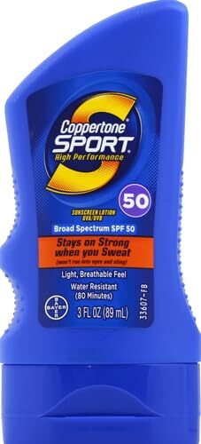 Water-Resistant Sunscreen Lotion SPF 50 Travel Size 3 Fl Oz