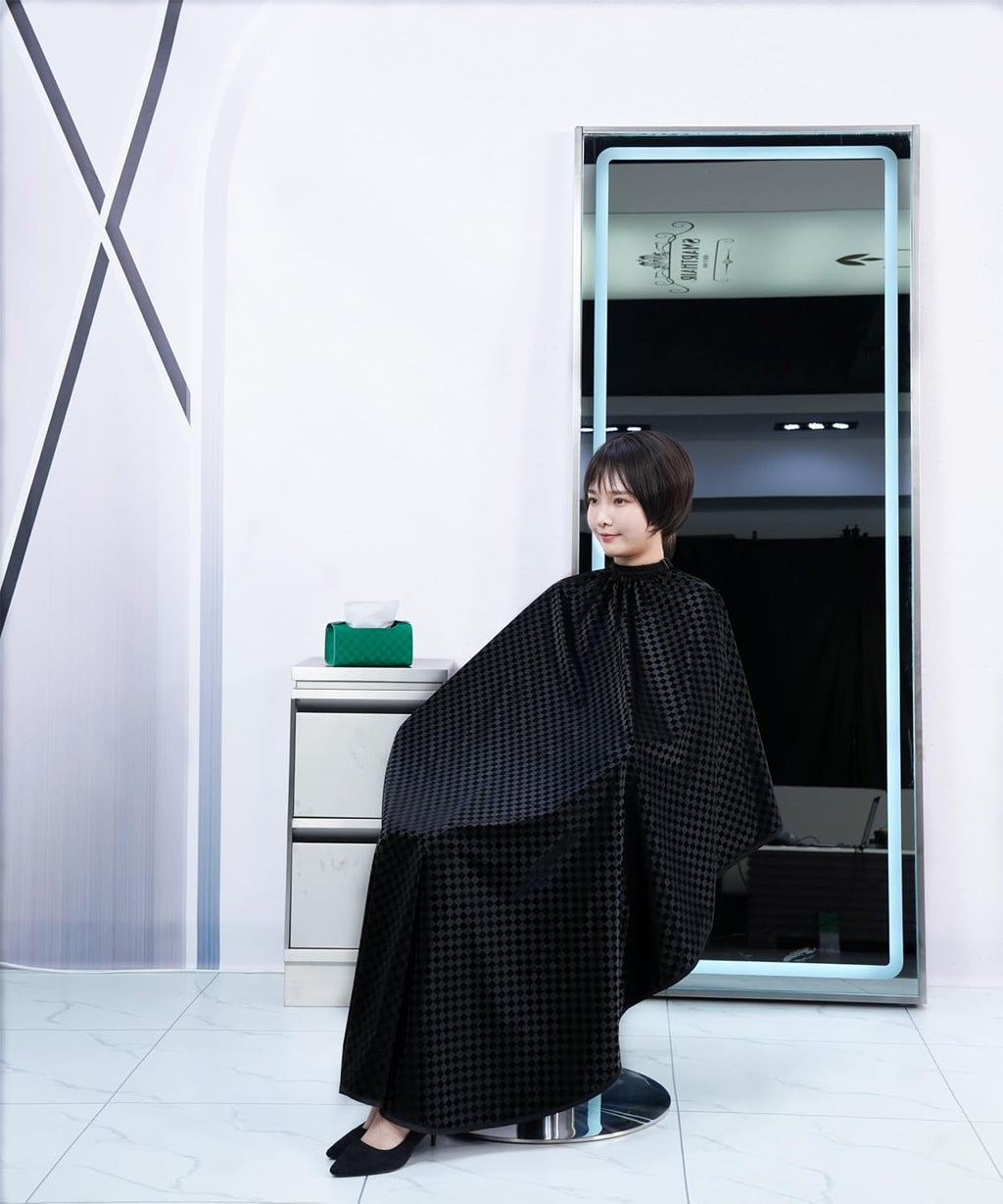 Professional Salon Hair Cutting Cape 54x62 Inches Water-Repellent Polyester Black