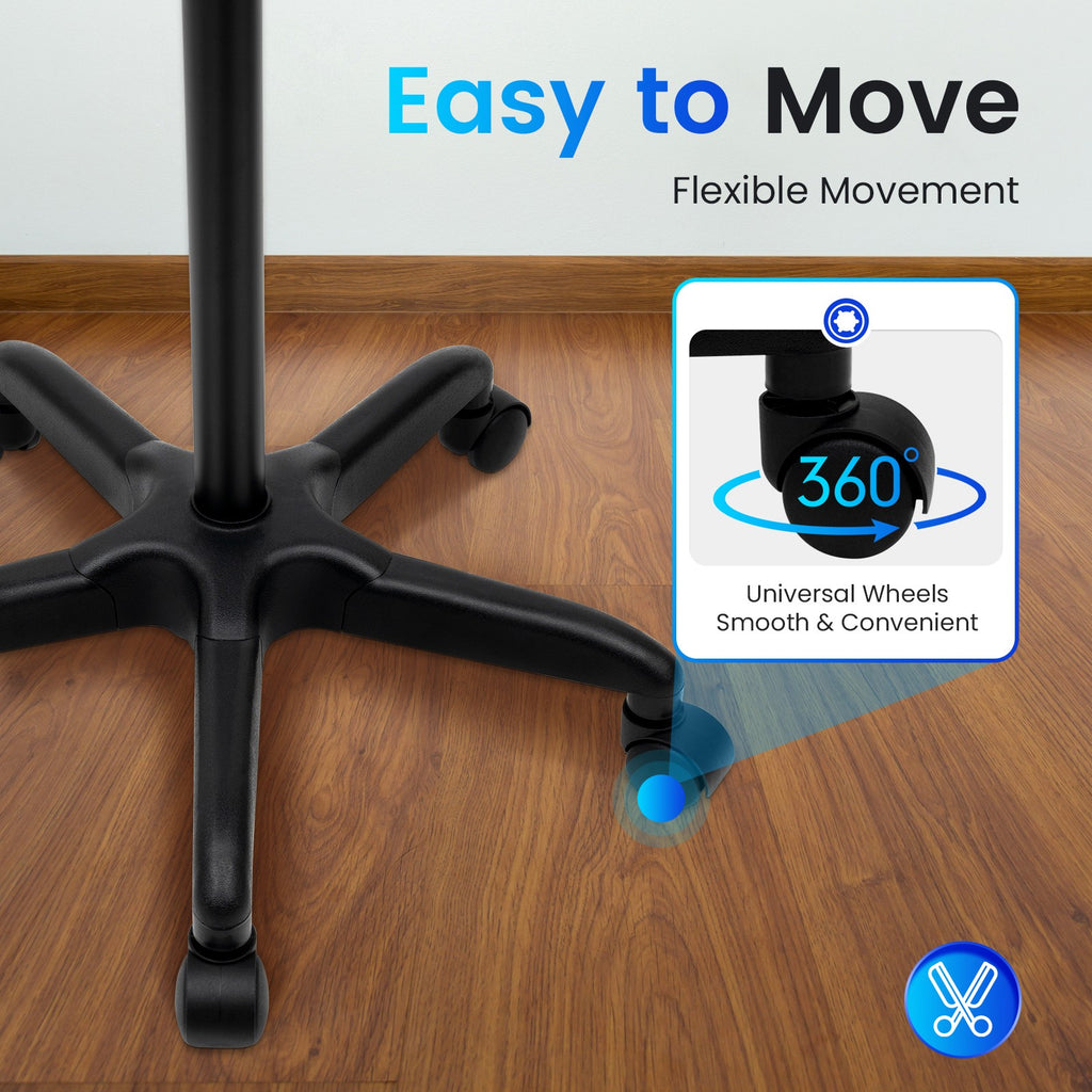 Adjustable Salon Trolley Cart with Removable Service Tray for Hair & Beauty