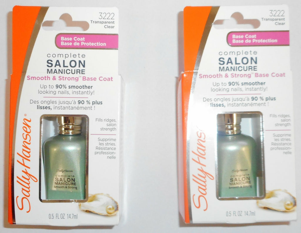 2-Pack Clear Base Coat Nail Polish - Smooth & Strong Nail Strengthener