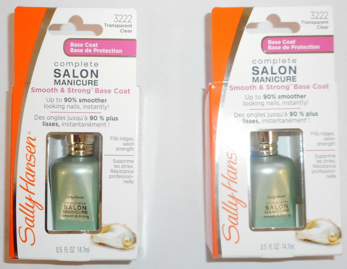 2-Pack Clear Base Coat Nail Polish - Smooth & Strong Nail Strengthener