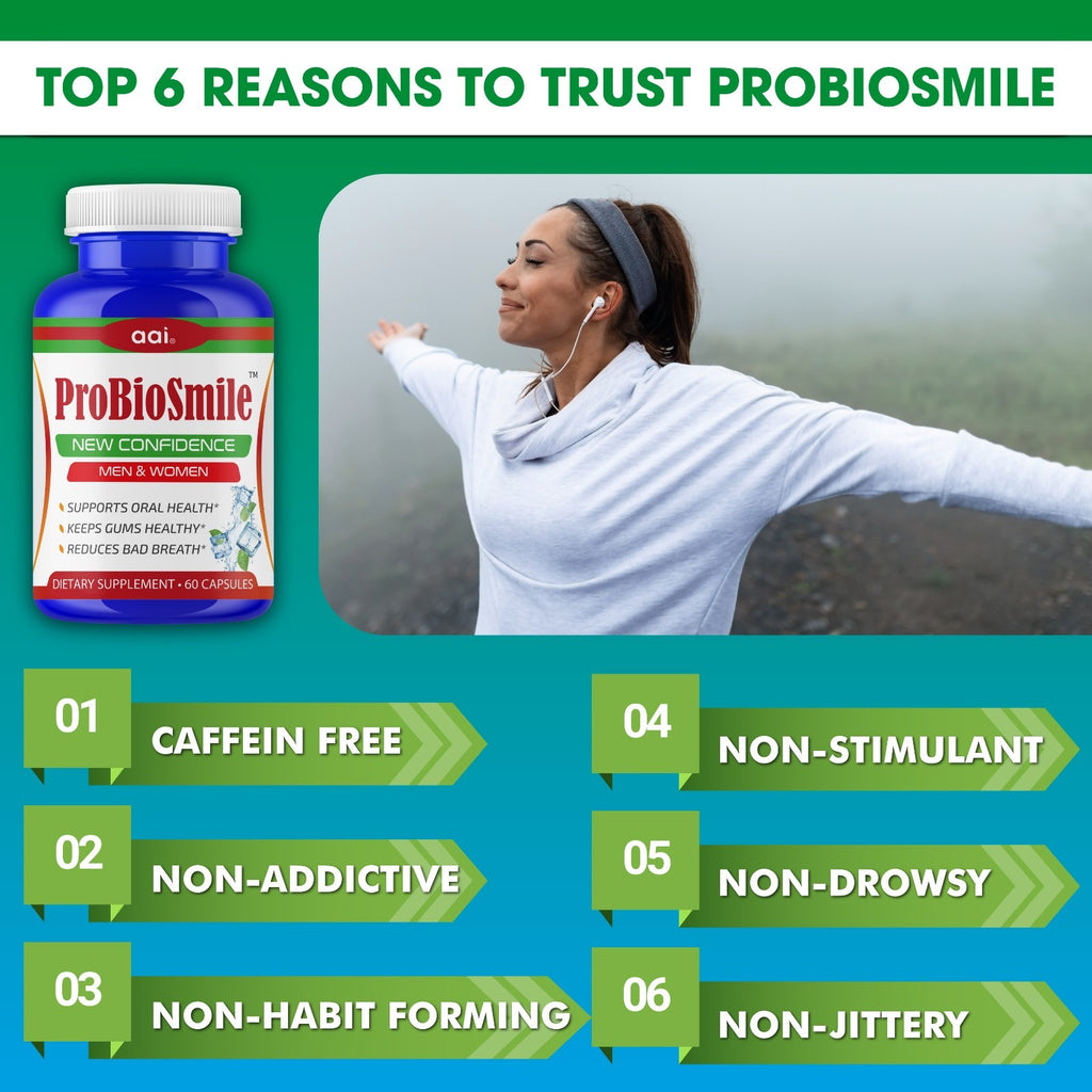 Dental Probiotic for Bad Breath & Gum Care - Oral Health 60 Capsules