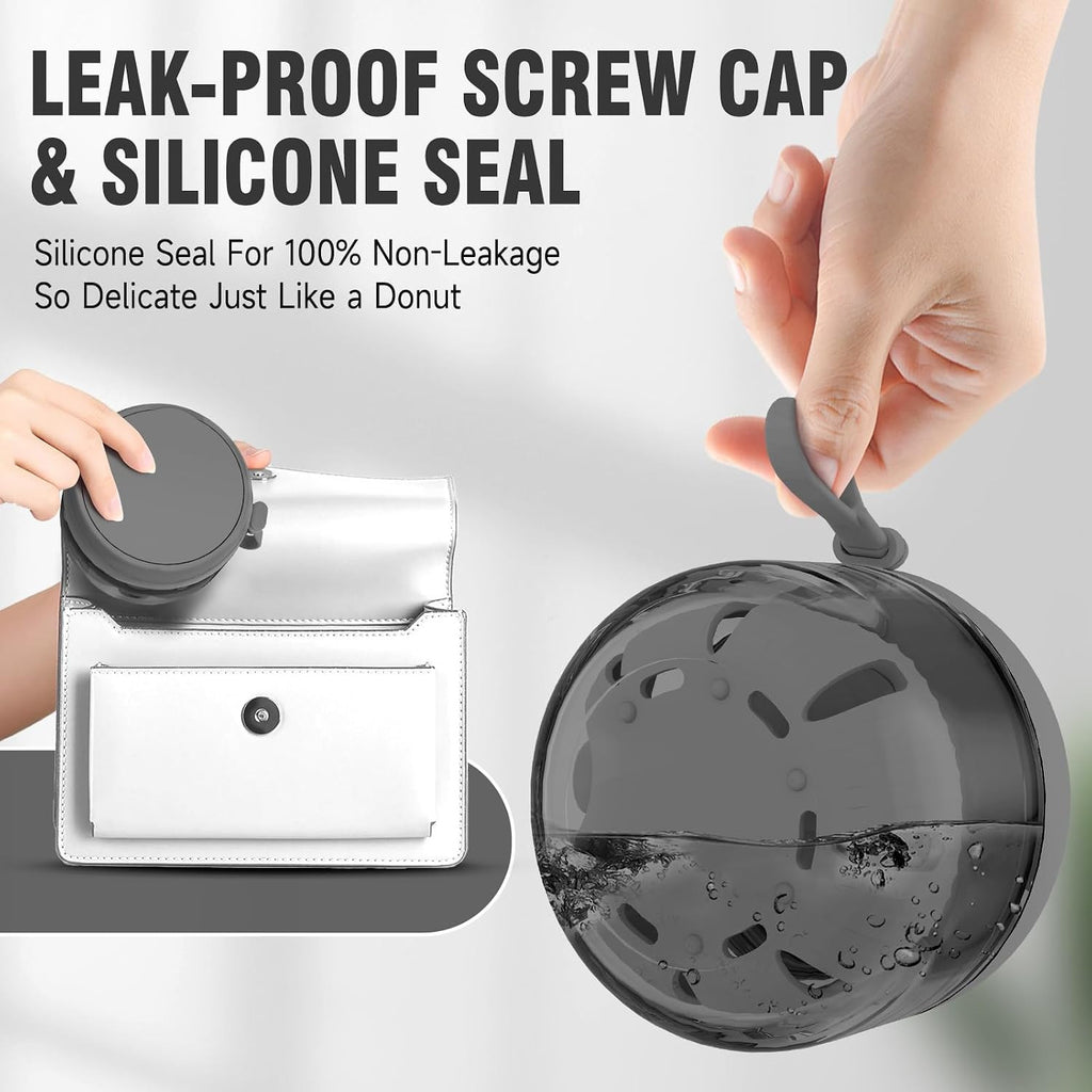 Portable Denture Bath Case Cup with Leak Proof Design for Travel & Storage