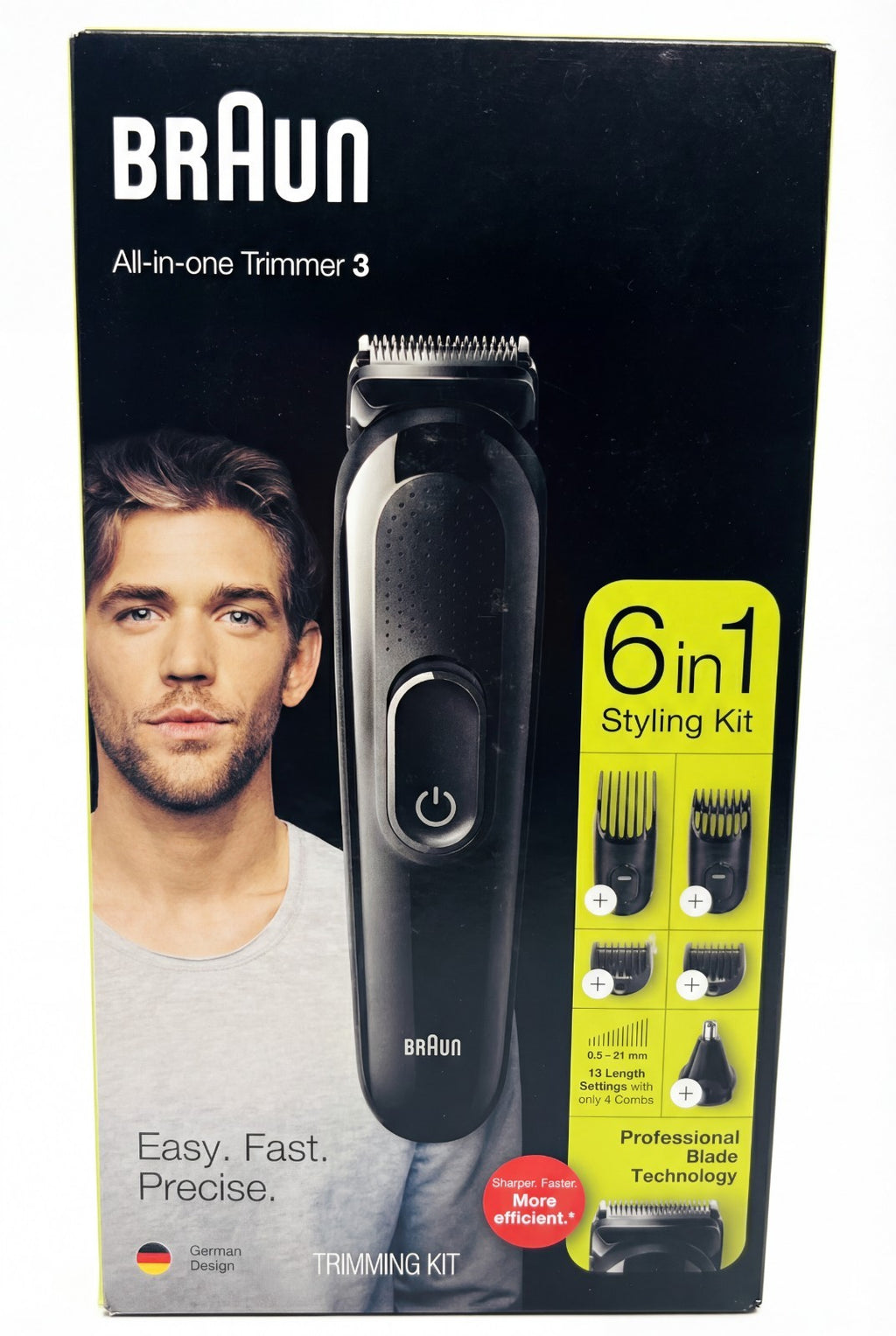 Braun 3-in-1 All-In-One Trimmer Styling Kit - Multi-Function Grooming Tool