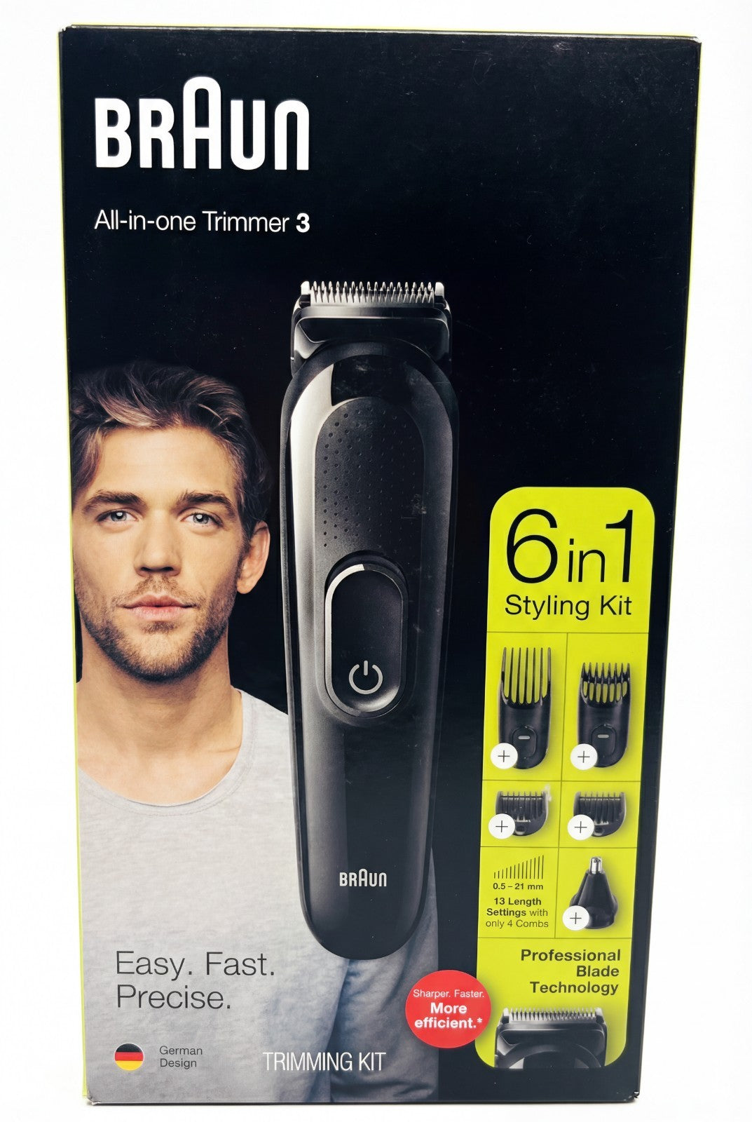 Braun 3-in-1 All-In-One Trimmer Styling Kit - Multi-Function Grooming Tool