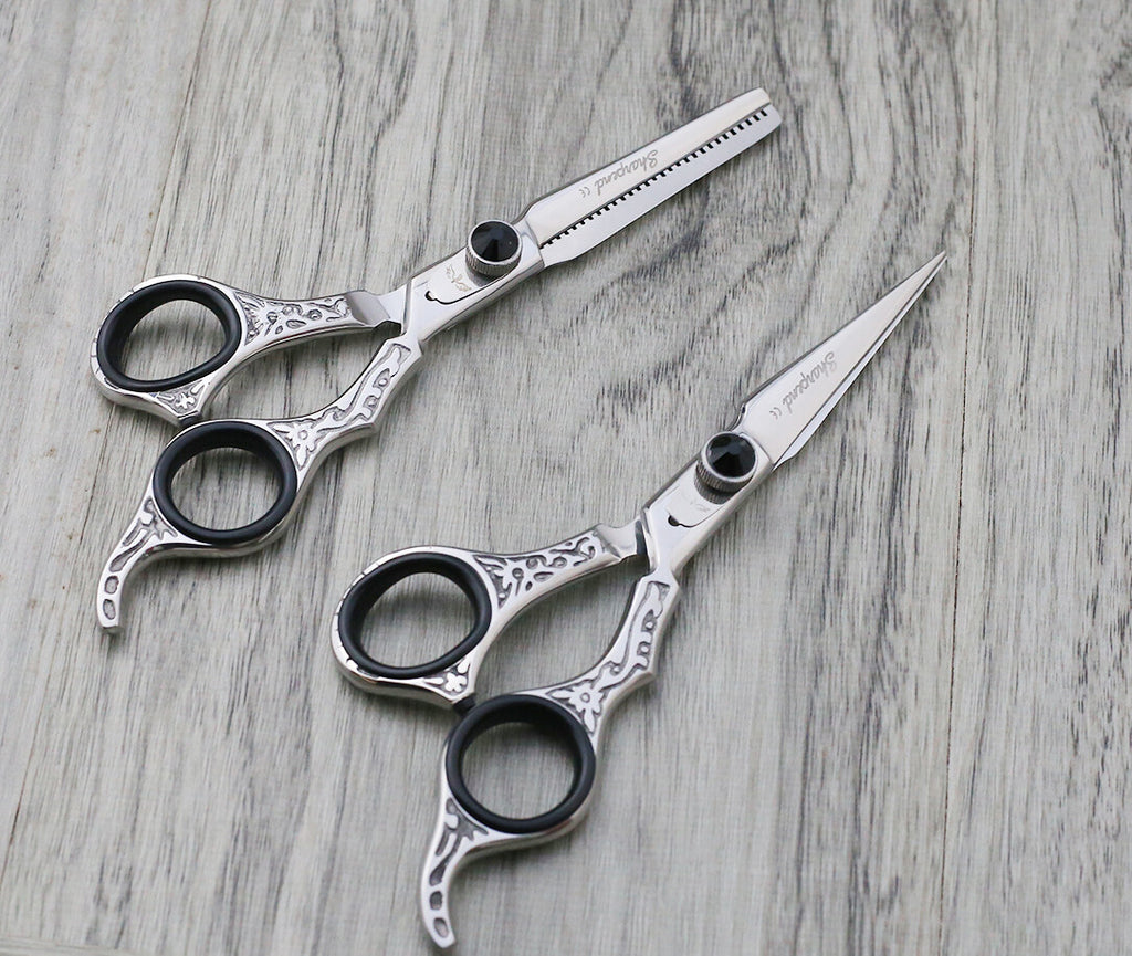 Professional Hairdressing Scissors Set with Razor & Thinning Shears for Salon & Barber
