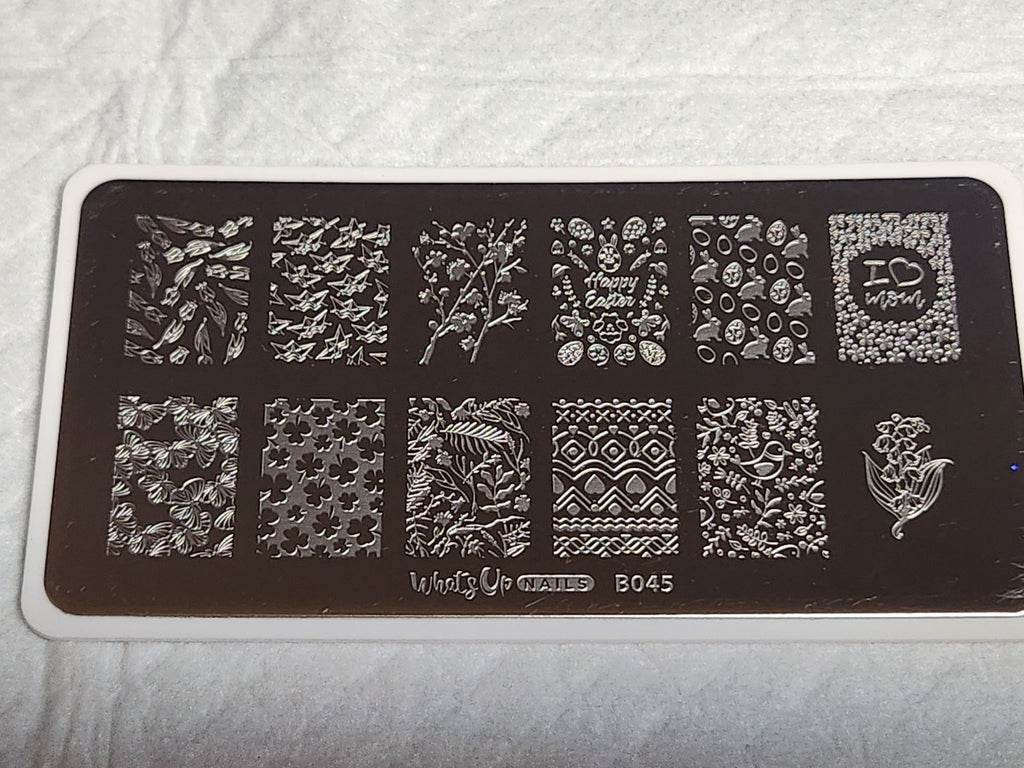 Spring Nail Stamping Plate B045 for Nail Art - What's Up Nails