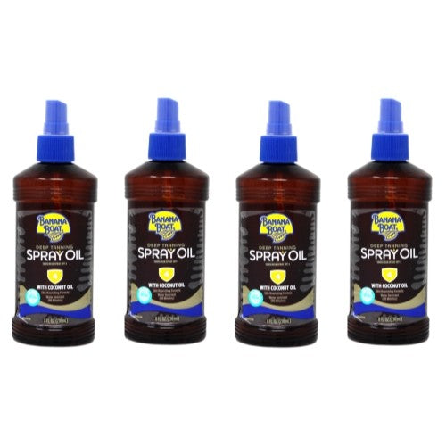 Deep Tanning Oil Spray SPF 4 - 8 Oz Pack for Sunless Tanning