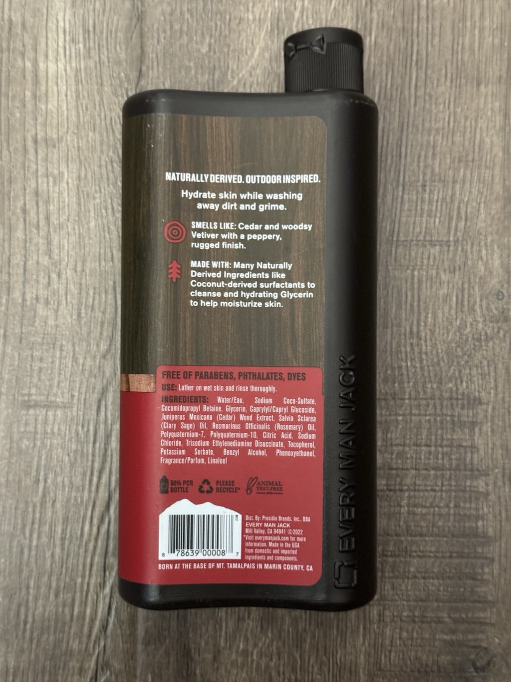 Cedarwood Body Wash Shower Gel - 16.9 Fl Oz Natural Men's Cleansing