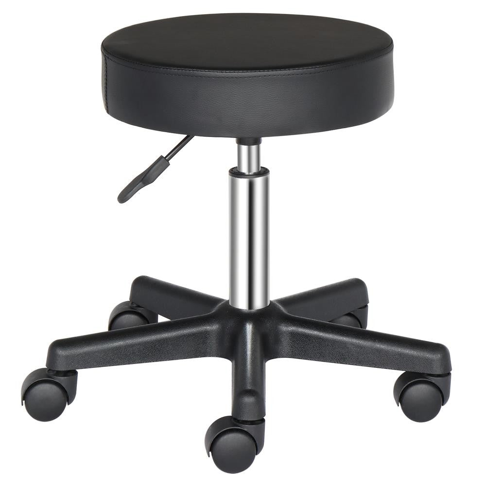Adjustable Hydraulic Rolling Stool Swivel Salon & Office Chair Black