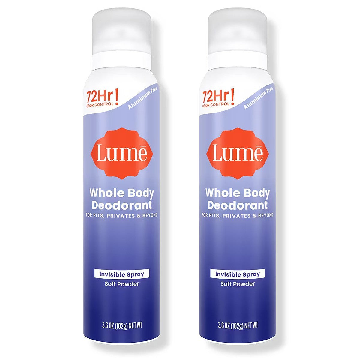 Women’s Invisible Body Deodorant Spray - 2 Pack, Aluminum-Free, 3.6 oz