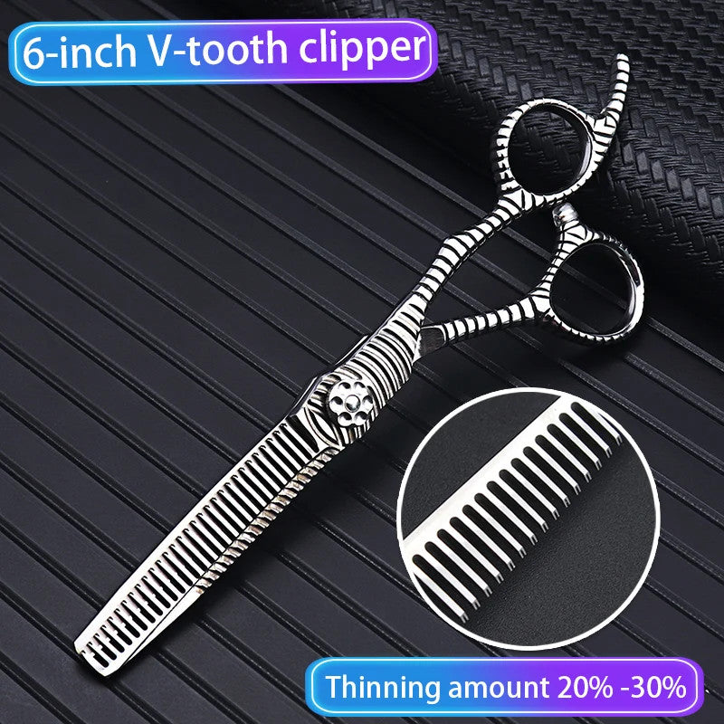Professional Hairdressing Scissors - Stainless Steel Barber Shears 6 Inch