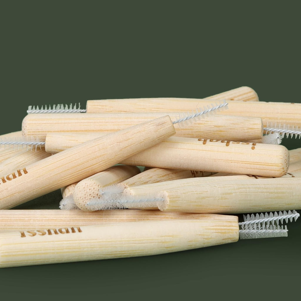 Biodegradable Bamboo Interdental Brushes Pack of 40 - Natural Tooth Cleaning