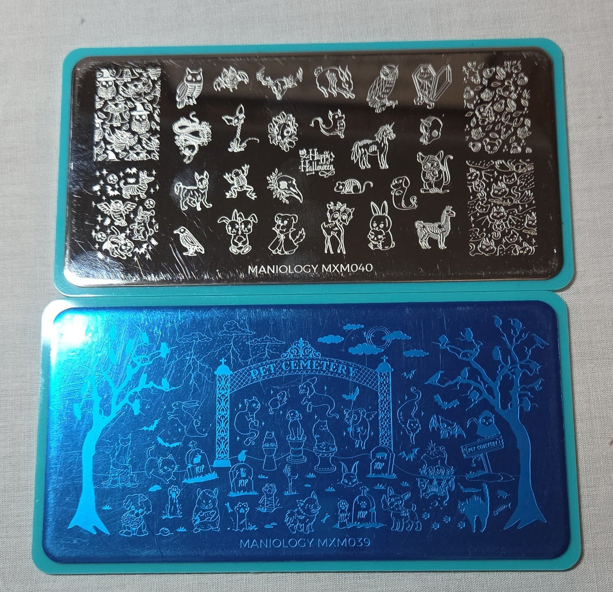 Halloween Nail Stamping Plates Set - Metal Manicure Art Tools for Spooky Designs