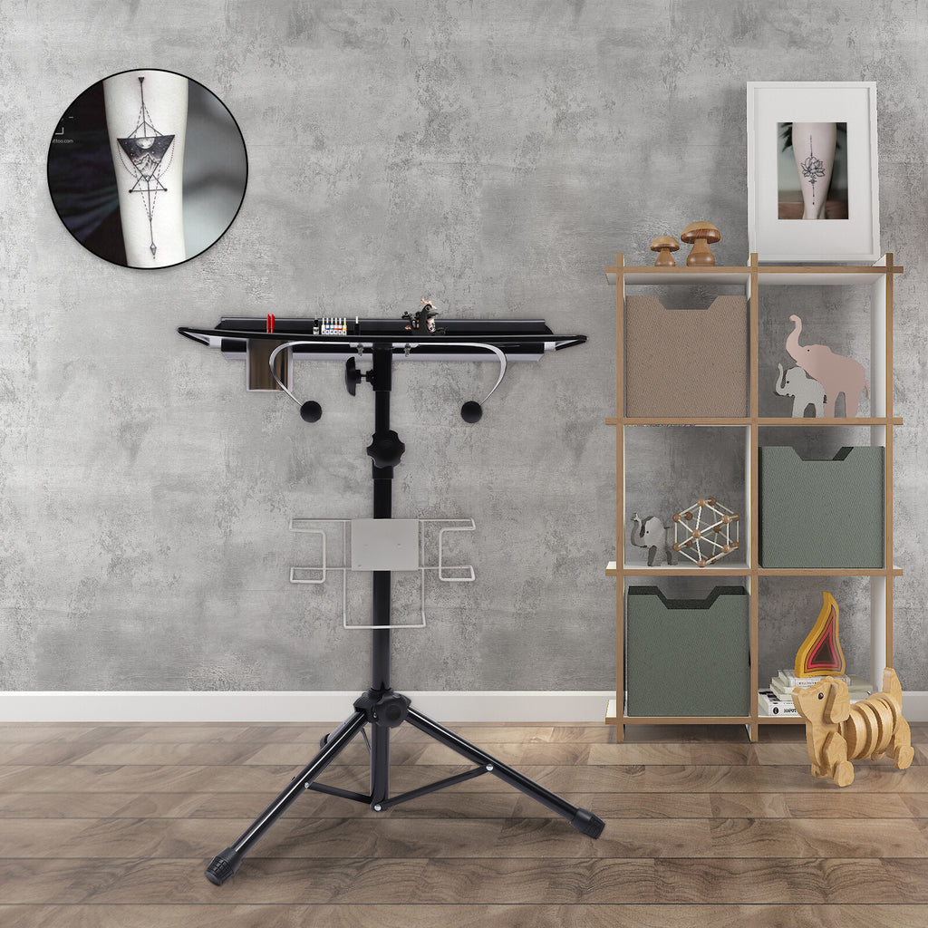 Stainless Steel Adjustable Tattoo Workstation Table - Portable Tattoo Workbench