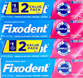 Denture Adhesive Cream - Strong, All Day Hold, 4 Tubes (2.4 oz Each)