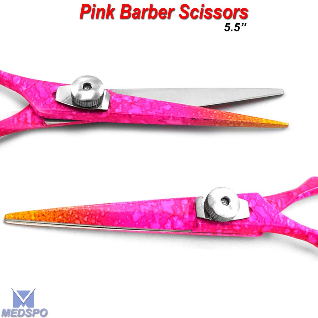 Professional Pink Hairdressing Scissors 5.5 Inch Salon Barber Shears