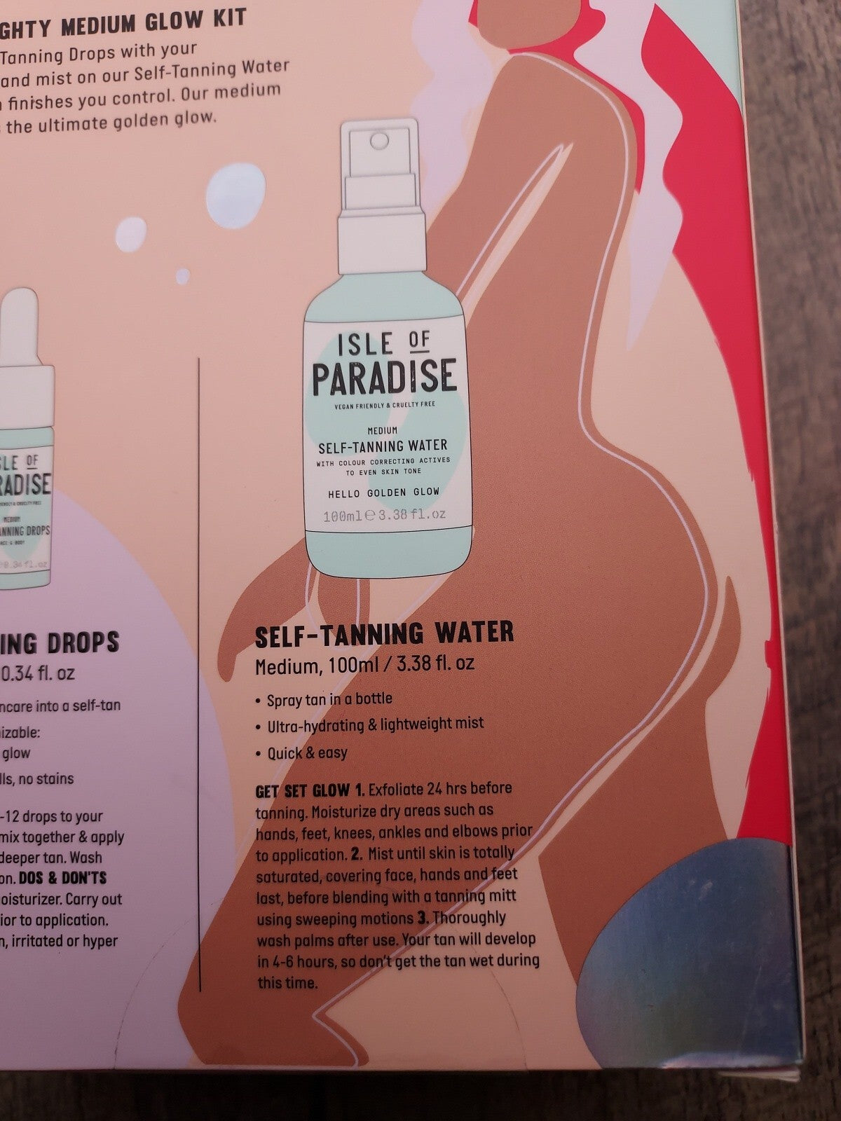 Self Tanning Set - Isle of Paradise Glow Up Minis Medium Tan Sealed