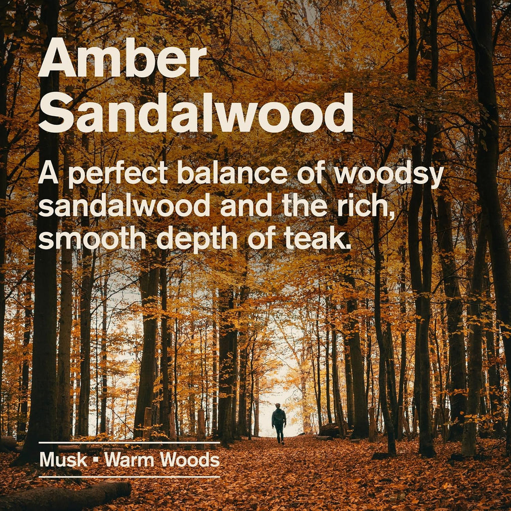 Men's Amber Sandalwood Antiperspirant Deodorant 2 Pack Long-Lasting Freshness