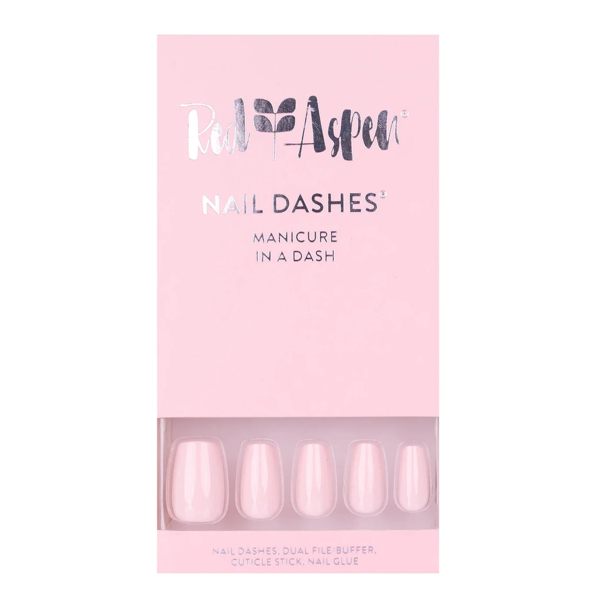 Red Aspen Nail Dashes Press-On Nails Medium Coffin 2-Pack - On Point & Brier
