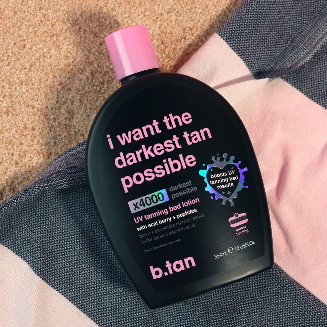 Insanely Dark UV Tanning Bed Lotion with Peptides & Antioxidants - X4000 Intensifier