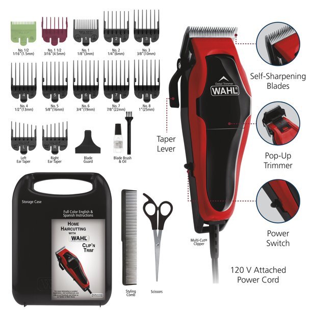 Hair Clipper & Trimmer Set with 20 Guide Combs - All-In-One Grooming Kit