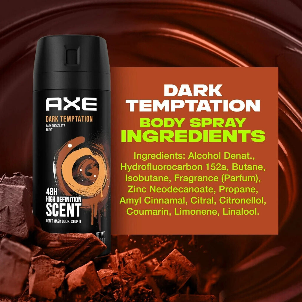 Men's Deodorant Body Spray - Dark Temptation 12-Pack