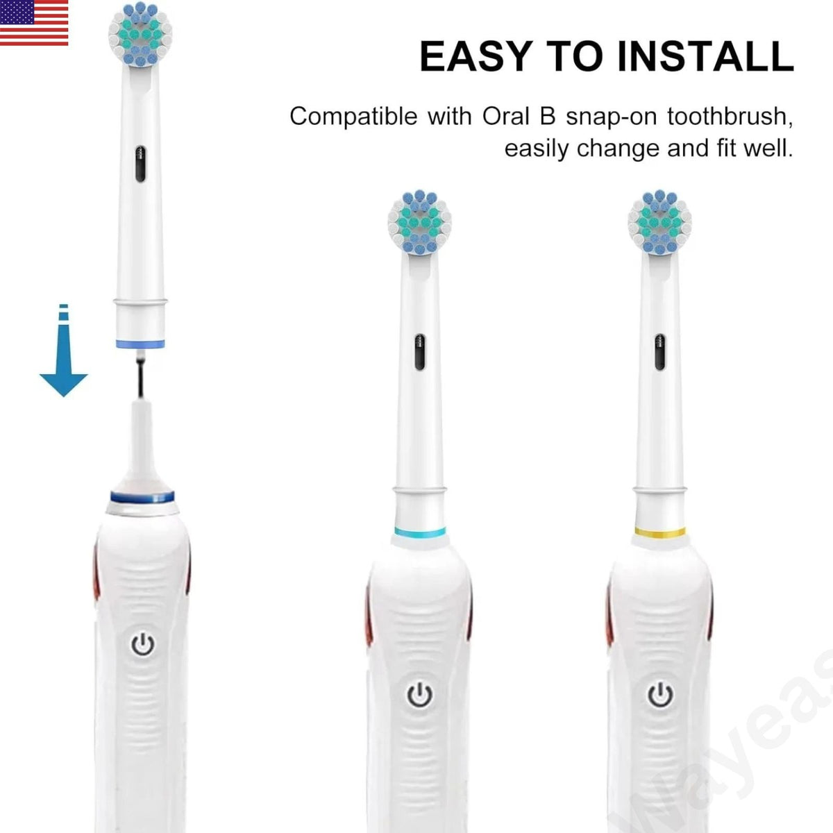 Electric Toothbrush Replacement Heads Soft Bristle Compatible with Oral-B