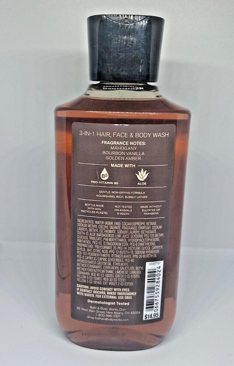 Men's Mahogany Woods 3-in-1 Body Wash Set - 3 x 10 Fl Oz / 295ml