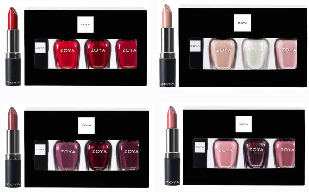 Holiday Nail Polish & Lipstick Set - Full-Size Bottles & Lipstick Assortment