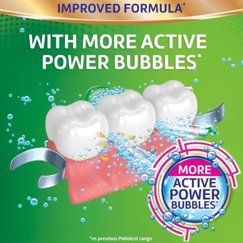 Polident Overnight Whitening Dental Appliance Cleanser Tablets 2 Pack - Antibacterial & Stain Remover