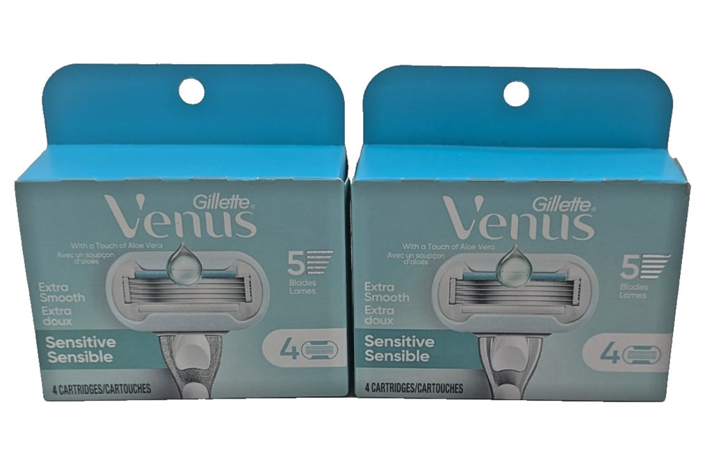 2 Pack Gillette Venus Extra Smooth Sensitive 5-Blade Razor Cartridge Refills