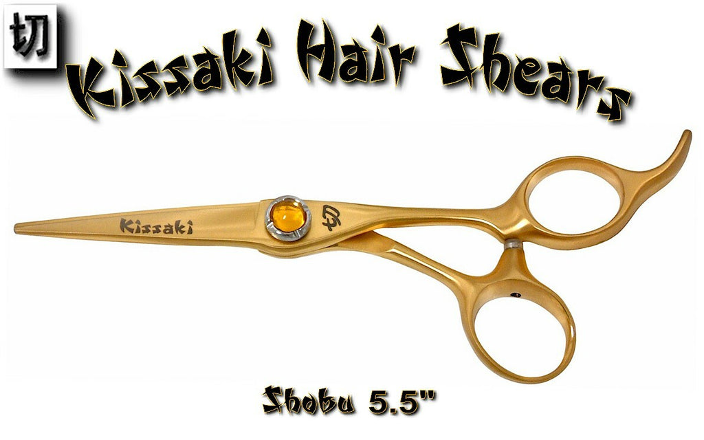 Kissaki Pro 5.5-inch Gold Titanium Hair Cutting Scissors - Professional Shears