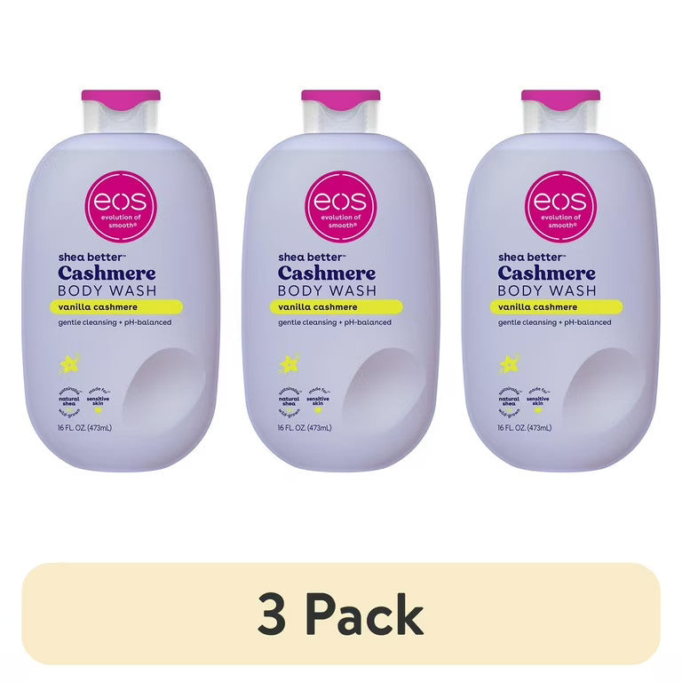 Vanilla Cashmere Body Wash Set - Moisturizing Creamy Gel with Shea & Vitamin E