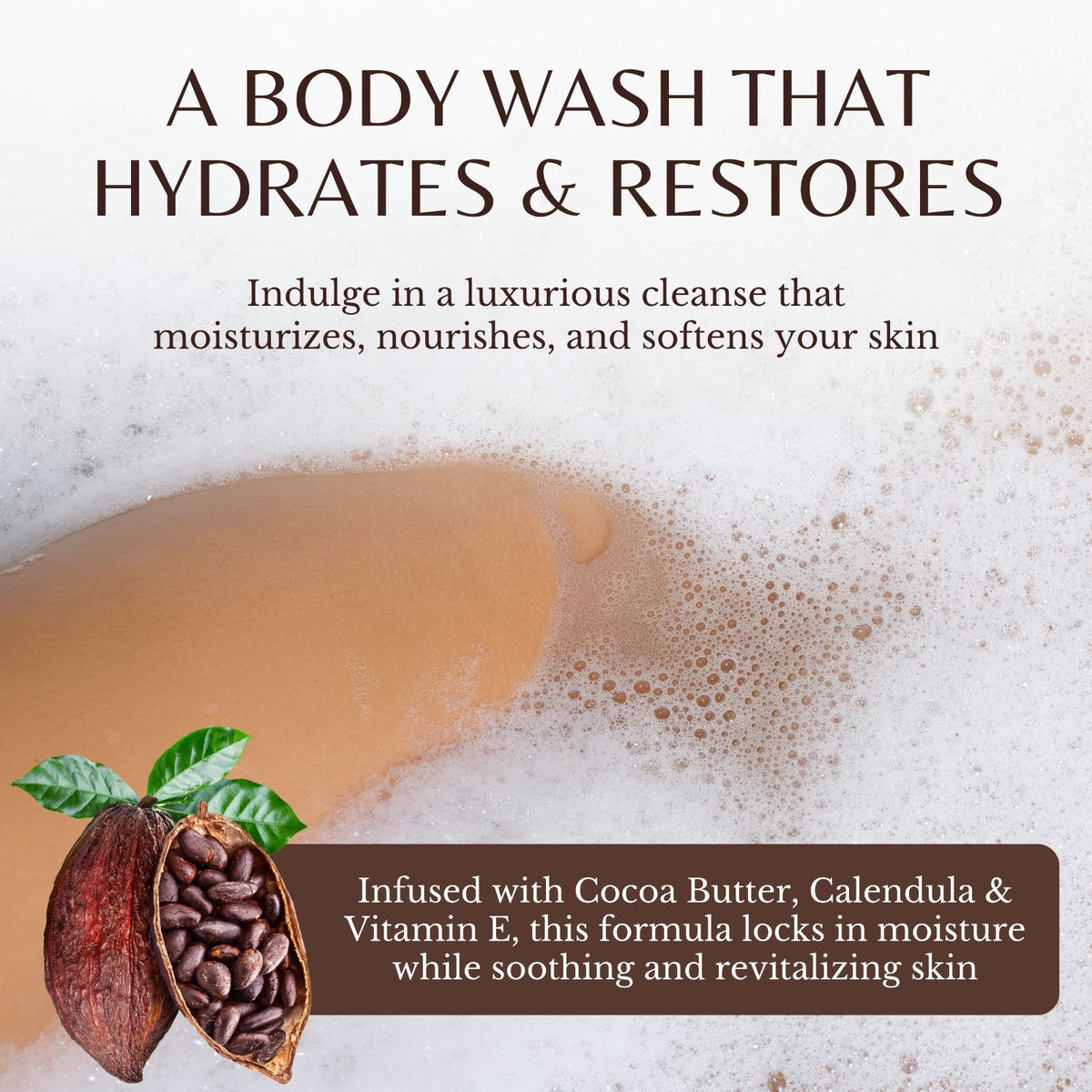 Moisturizing Cocoa Butter Body Wash for Sensitive Skin - 2 Pack