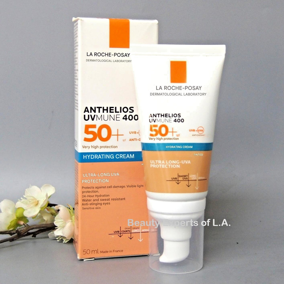 SPF 50+ Tinted Moisturizing Sunscreen Cream for Sensitive Skin 50ml