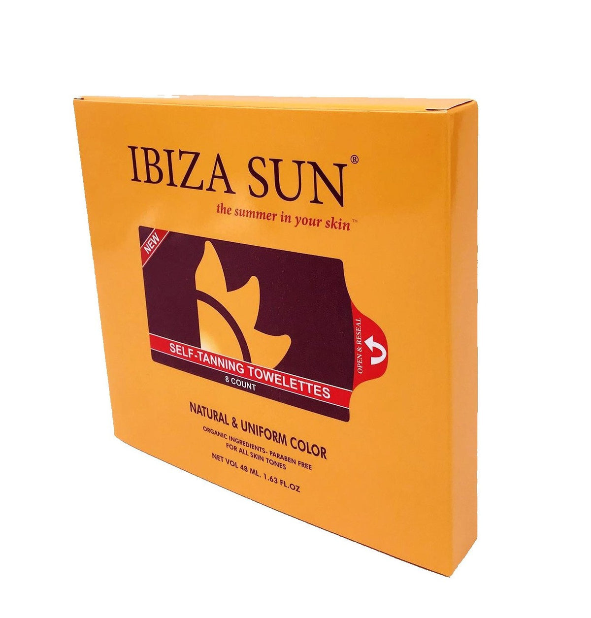 Organic Sunless Tanning Wipes - Self Tanner for Face & Body, 8 Count