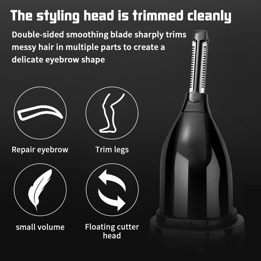 4-in-1 Beard Trimmer Nose & Ear Hair Clippers Set for Men KM-6630