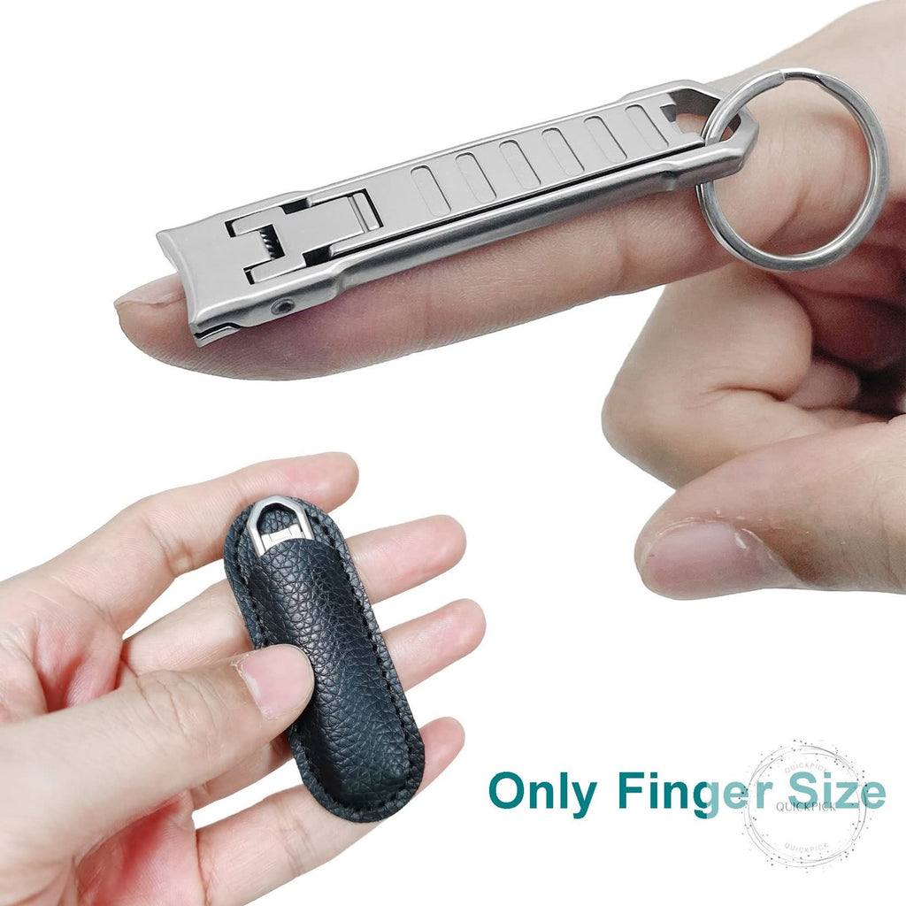 Ultra-Thin Mini Travel Nail Clippers Set with Nail File & Case