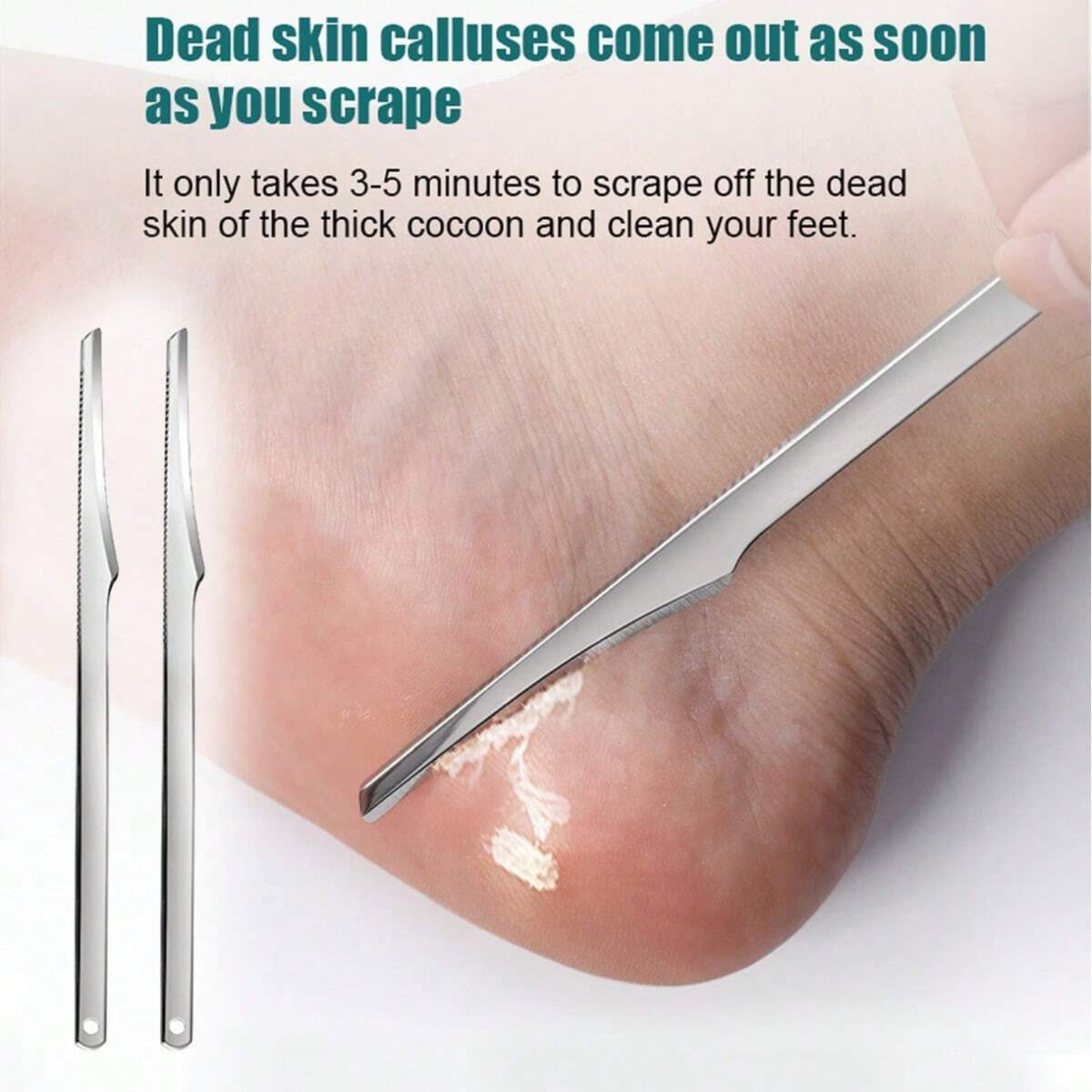 2-Pack Foot Heel Scraper Callus Remover for Pedicure & Foot Care