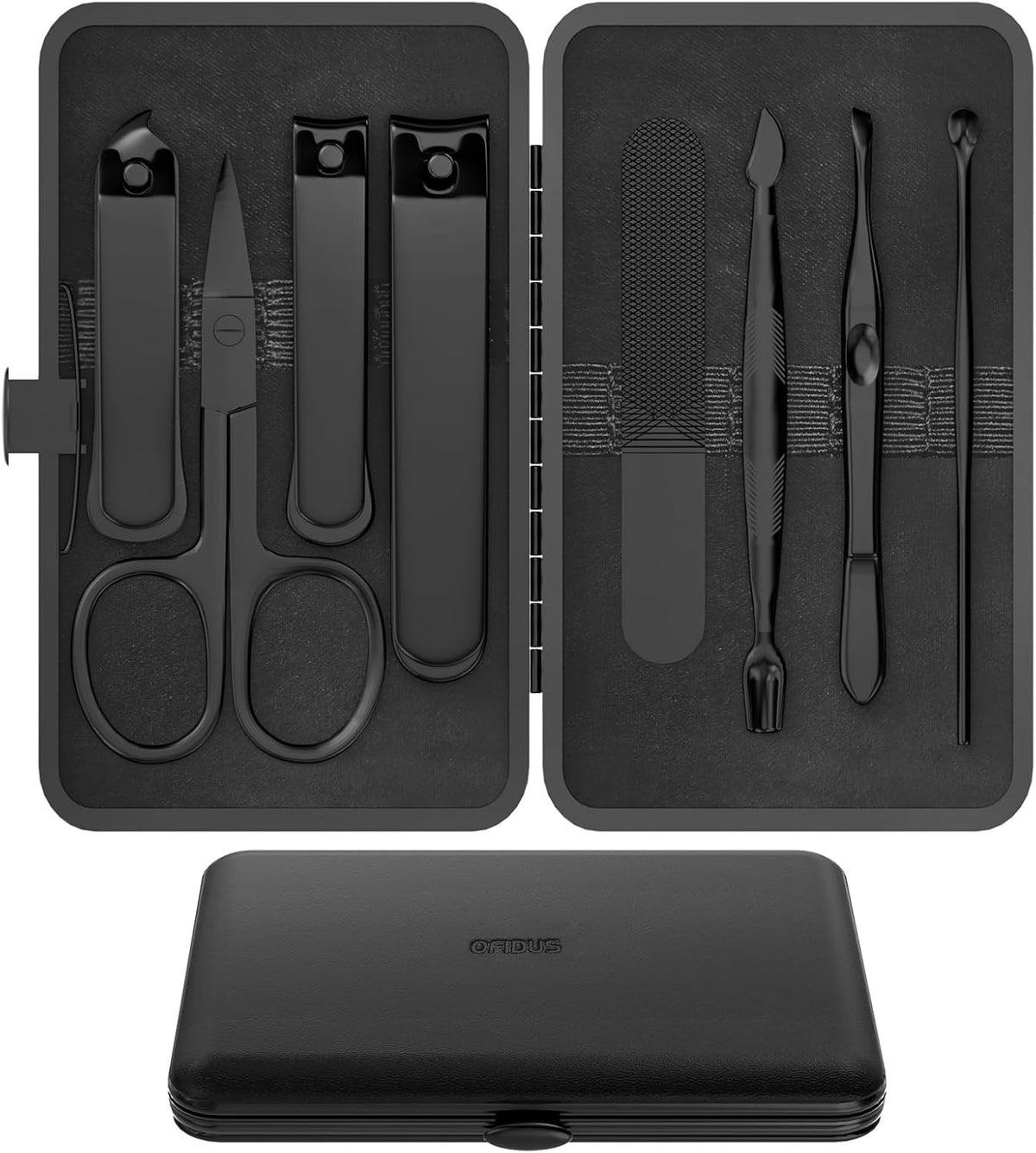 Men’s Nail Grooming Travel Kit - 8-Piece Stainless Steel Manicure Set