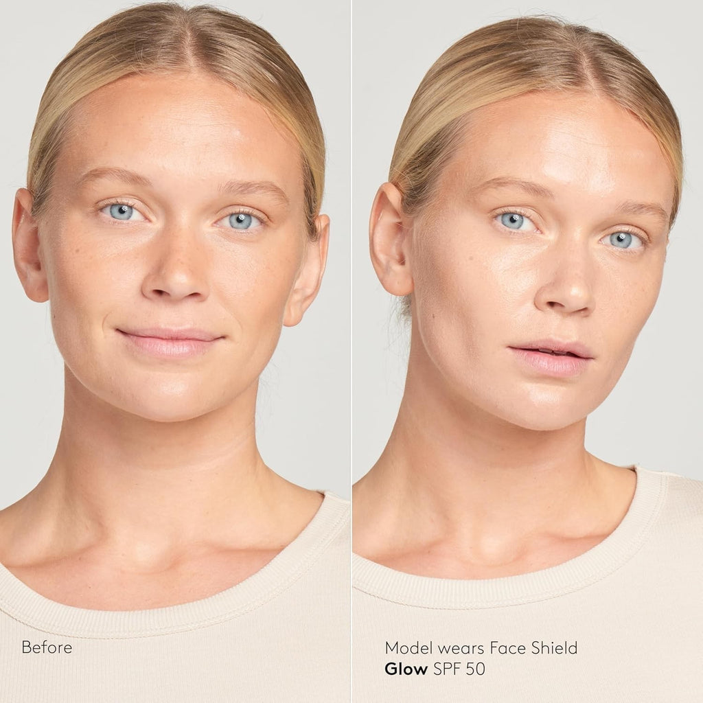 Mineral SPF 50 Face Shield with Glow Finish - Water-Resistant Sun Protection