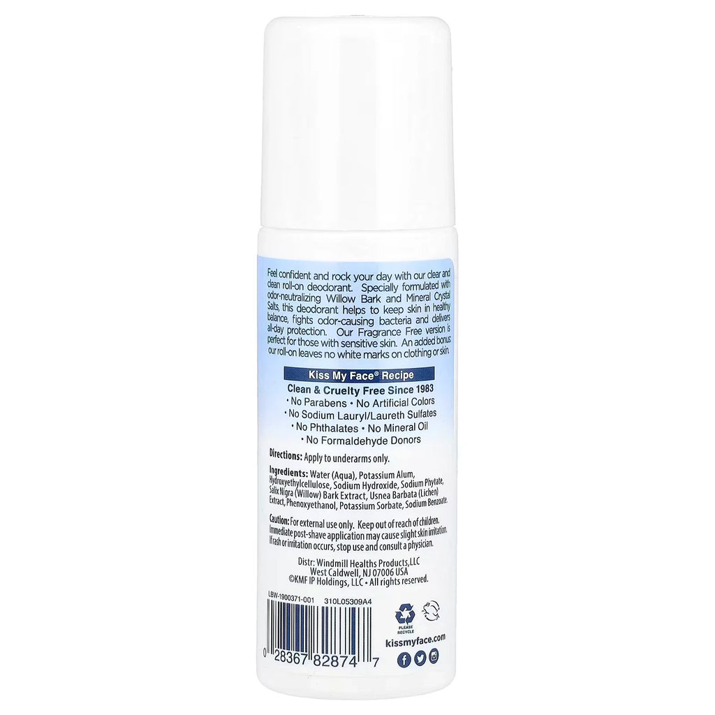 Fragrance-Free Liquid Roll-On Deodorant - Pack of 6, 3 fl oz Each