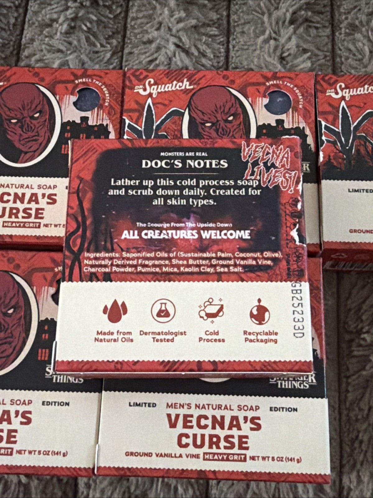 Limited Edition Vecna's Curse Soap Set - 6 x 5 oz Stranger Things Themed Bar Soaps