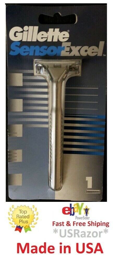 Gillette Sensor Excel Razor Handle & Refill Cartridges - USA Made