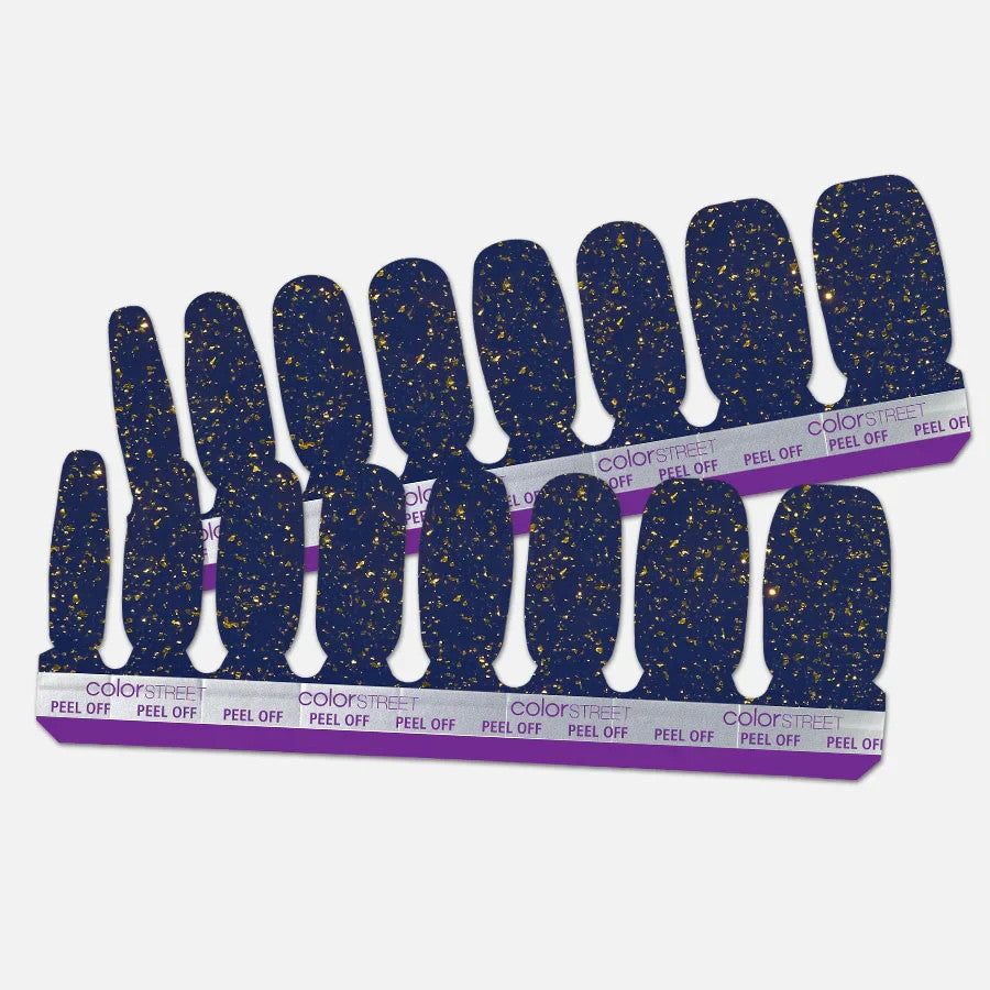 Glamorous Blue Glitter Nail Strips - Marilyn Monroe Collection