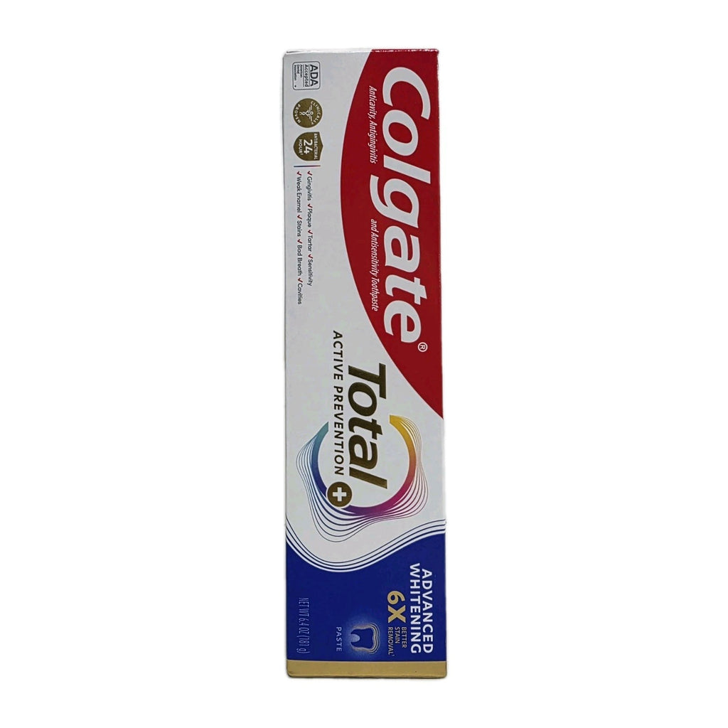 Colgate Total Advanced Whitening Toothpaste 6 Pack - 6.4oz Each, Fluoride Enamel Care