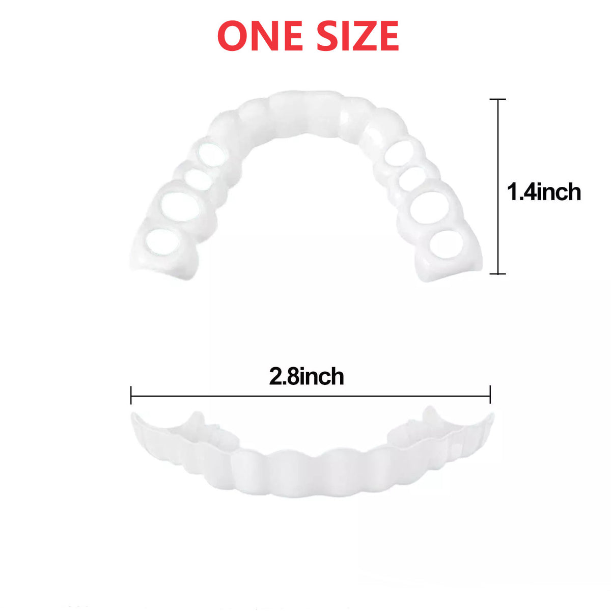 Upper and Lower Snap-On Dental Veneers & Teeth Cover Set for Adults