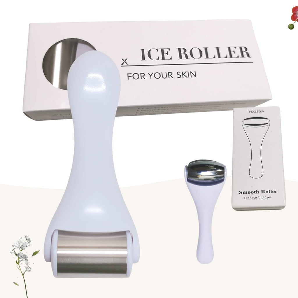 Ice Roller & Facial Massager for Face & Eyes - Cooling Stainless Steel