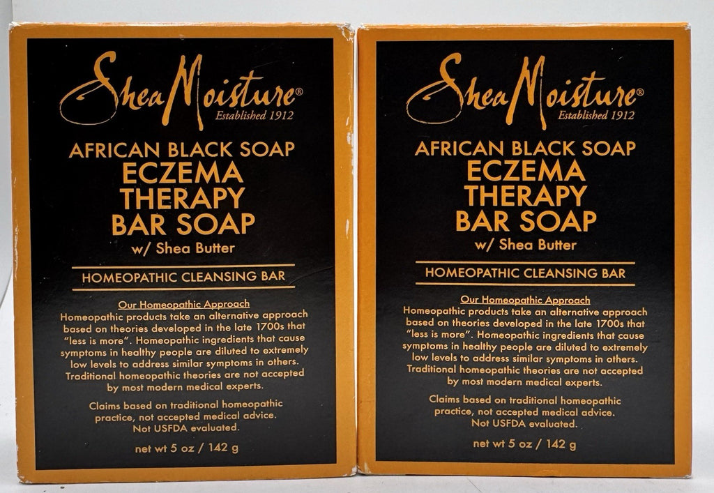 Shea Moisture African Black Soap Eczema Therapy Bar Soap - 2 Bars, 5 OZ Each